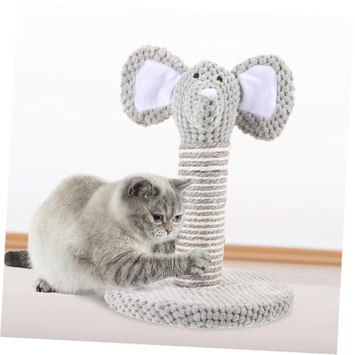 Set 2 postes rascadores para gatos POPETPOP diseño elefante y cebra miniatura 5
