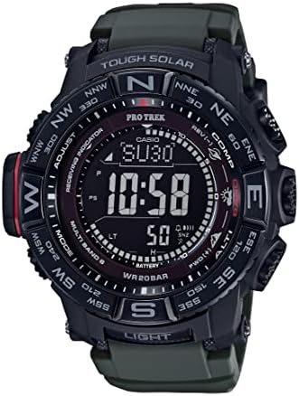 カシオ メンズ PRO TREK タフソーラー 電源とステンレススチールウォッチ カラー:グリーン (モデル: PRW-3510Y-8CR)