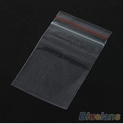 100/zip closure transparent bag recloseable plastic poly transparent bag/food storage bag 4x6 cm