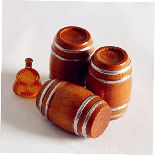ibasenice 3 Peças Mini Balde Modelo Miniture Móveis Para Casa Mini Barris De Decoração Para Casa Móv