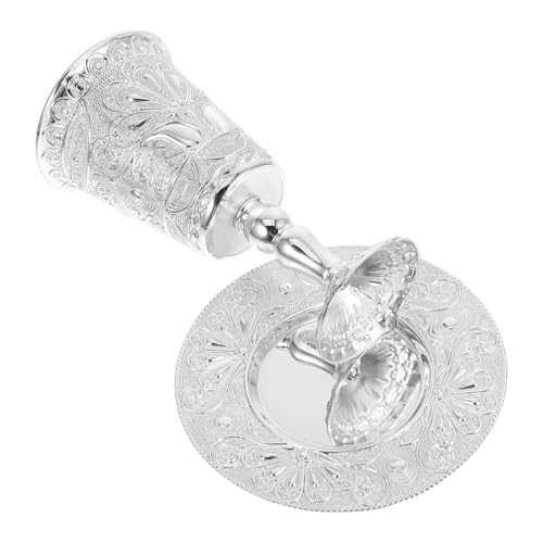 VICASKY Ensemble 1 Coupe à Vin Kiddush en Métal pour Shabbat et Pâque, Coupe de Bénédiction Juive Décorative, Gobelet du Festival, Fournitures D'offre pour Fête Juive, Verre à Vin