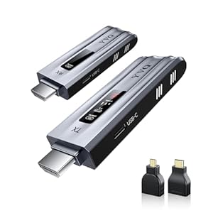 Wireless HDMI Transmitter and Receiver, 4K Decode, 100FT Range, 2.4G/5G Plug & Play, No App/Bluetooth, Metal Housing, for Streaming Video & Audio to HDTV/Projector/PC/Laptop/TV Box