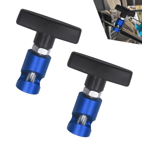 lekiliky 2PCS Car Hood Prop Struts Clamp, Vehicle Trunk Gas Spring Anti-slip Fixing Tool, Alloy High-hardness Lift Bar Support Clamp with Brass Core Protectio, for Support Rods up to 3/8" (Blue)