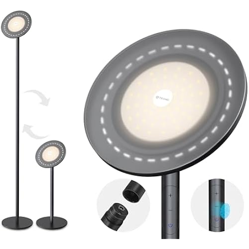 TROND Floor Lamp, Modular 71 in Tall Pole Light, 3000K Warm White Light