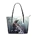 Produktbild Spinosaurus Dinosaur With Tropical Storm Portemonnaie PU Leder Schulter Tote-Tasche für Damen Mädchen Damen