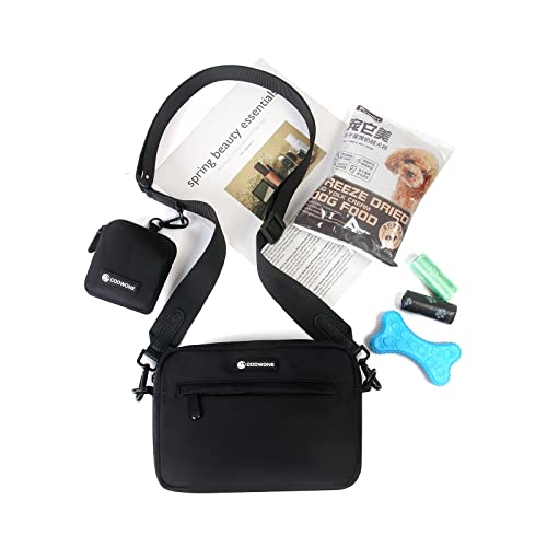 COOWONE Dog Walking Bag for Treats, Kibbles, Toys, Dog Treat Pouch with Small Pouch, Treat Pouches for Pet Training, Bags for Dog Walks, Waterproof Treat Bag for Dogs - Thumbnail 5