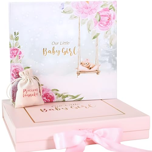Luxury Baby Girl Memory Book Set – Keepsake Journal &