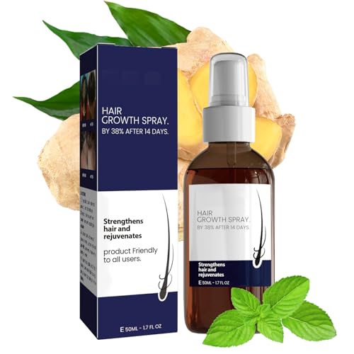 2024 New Hair Growth Spray for Men & Women, 50ml Polygonum Multiflorum Root Extract and Ginger Root Oil Nourish Hair, Hair Enhance Serum for Dry, Frizzy, Damaged Hair (50ml)