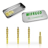 WIFRGCO 17 Cal Cleaning Jag Kit, 3 Brass Tips, 5-40 to 8-32 Brass Adapter