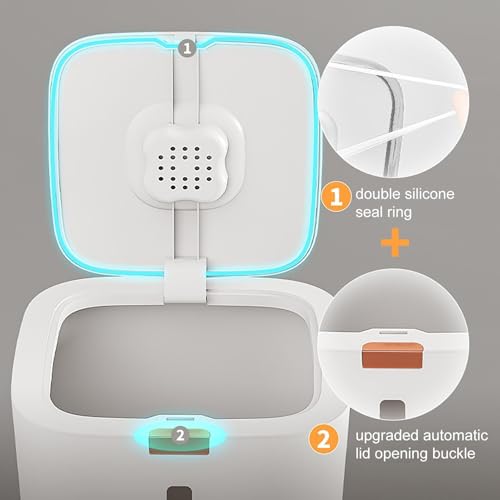 Contenitore per riso con dispenser, contenitore sigillato a prova di umidità per cereali e alimenti per animali domestici, dispenser ermetico per alimenti