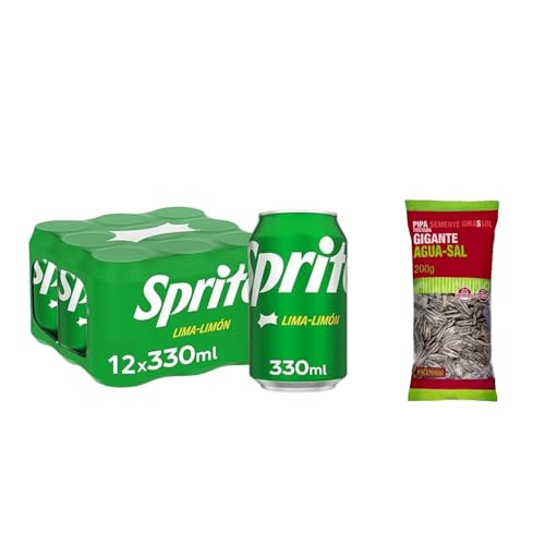 UBOON - Lima-Limón, Bajo en Azúcares y Calorías, Pack 12 Lata 330ml + + ¡Incluye un Pipas girasol gigantes tostadas Mercadona de Regalo