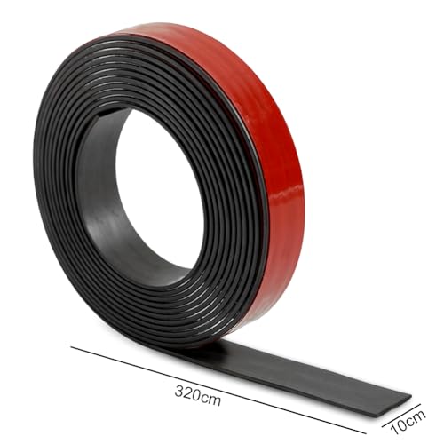 Gummistreifen Selbstklebend, Neopren Gummistreifen, Vollgummi Gummiprofil, für Dichtungen, DIY, Bodenbeläge Schutz, Anti-Vibration, Anti-Rutsch (100mm(B) x1.5mm(D) x3.2m(L))