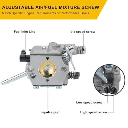 Panari WT-45 FS66 Carburetor for Stihl FS48 FS52 FS62 FS66 FS81 FS86 FS88 FR106 FS106 Brushcutter Stihl FS 52 String Trimmer Replace WT-45-1 WT-45A 4126 120 0610