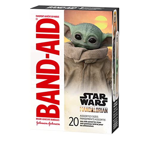 Image of Band-Aid Brand Adhesive Bandages, Star Wars The Mandalorian, 20 ct (Pack of 2)