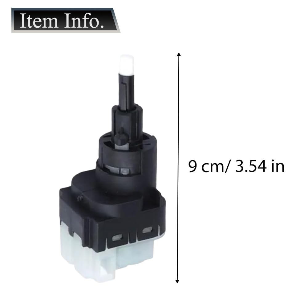 3B0945511 Brake Light Switch Compatible with Audi A4 2001–2008, A8 2003–2011, VW Jetta 1999–2014, Golf 1998–2014, Passat 1997–2010, Polo 2002–2014, Touran 2003–2015, Skoda Seat