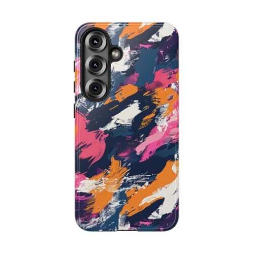 Protection Galaxy S25 Orange Coque Rigide au Design Abstrait Chic