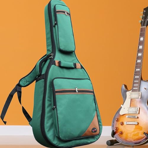 Sac à guitare électrique 42 pouces vert imperméable avec poches - 5