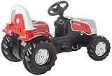 Rolly Toys 012510 - rollyKid Steyr 6165 CVT traktor na pedały (z przyczepą, dla dzieci od 2,5 roku, opony do jazdy szeptanej, pałąk)