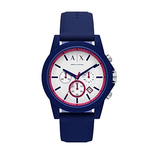 Image of Armani Exchange Analogue Men's Watch (Blue Colored Strap)