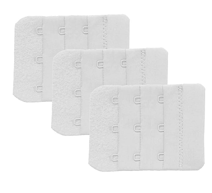 Bra Hook Extender for Women 3 Hook 3 Eye – Bra Band Extender Combo Pack | Increase Bra Size Length | Soft Stretchable Bra Extensions Hooks (white)-image-5