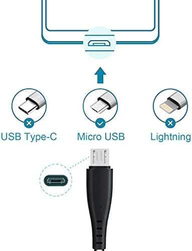 Micro USB Charging Cable 2M 2-Pack,Charger Lead for Kindle Fire HD 6 7 8 10 (1-8th Gen) Tablet Kids Edition Paperwhite,Samsung Galaxy A10 A7 A6 2018 A03 J6 J4,Fast Charge Wire-Not For Fire 8/8+ 2020