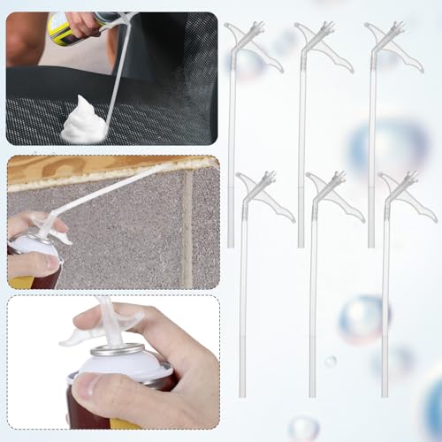 Giantree 10 Stück Montageschaum Aussprührohr, Schaum Sprührohr Ersatzrohre, Ersatzschlauch für DIY-Sprühschaum für Montageschaum Dämmschaum Bauschaum Füllschaum Klebemittel(Stil A)