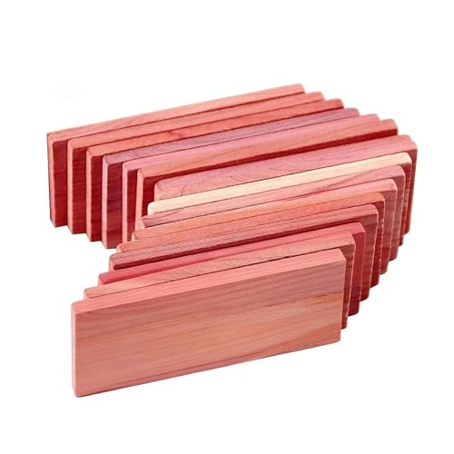 CUIYKAI Cedar Blocks for Closet Storage 16Pcs, Red Ceder Blocks Cedar Planks Chips for Closet Drawers 100% Natural Wood Chips