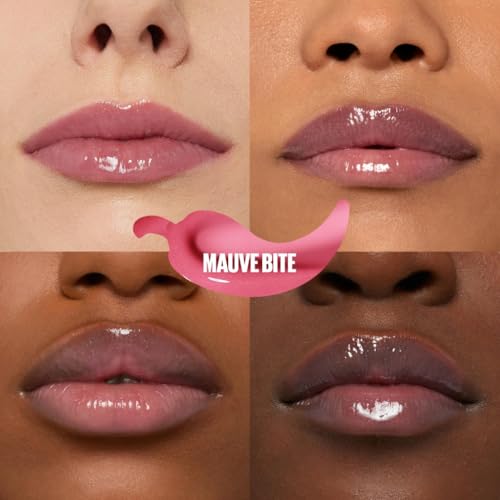 Maybelline New York - Gloss à Lèvres Effet Repulpant Immédiat & Volume XXL - Enrichi en Piment - Lifter Plump - Teinte Mauve Bite - 5,4 ml