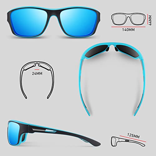 Wearoyo Polarized Sports Sunglasses For Men Women,Fishing Driving Rectangular Goggles Uv400 Protection #TOP2