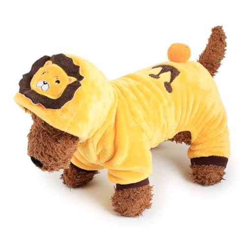 Disfraz León para Perros XS de Coral Fleece