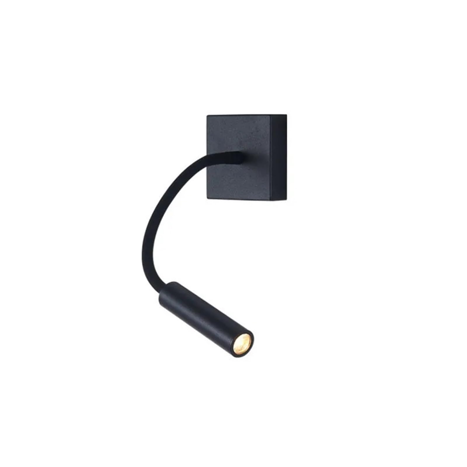 3W LED Elastyczna lampa ścienna do czytania z przełącznikiem Regulowana gęsia szyja Montaż na ścianie Gabinet Sypialnia Lampki nocne Pełne pokrycie(BLACK 3W_WITHOUT SWITCH)