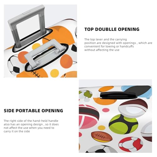 Sport Ball Travel Luggage Cover Elastic Suitcase Covers Washable Anti Scratch Luggage Dust Covers Protector, Fits 22-24 inch Luggage, M4