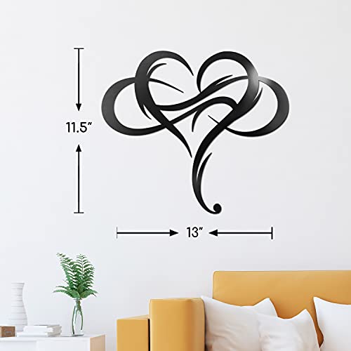 Vivegate Infinity Heart Metal Wall Decor, Unique Infinity Heart Wall Decor Love Sign Plaque Steel Art Geometric Wall Decor Set Cut Out For Outside #TOP1