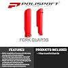 Polisport Full Wrap Fork Guards for Beta RR 125/200/250/300 2T 2019-2026 | High-Impact Polypropylene, OEM Fit, Red, Durable Enduro Fork Protection