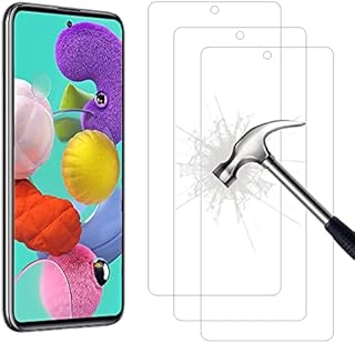 AHABIPERS Tempered Glass for Samsung Galaxy A51/Samsung Galaxy M31S/Samsung Galaxy A51 5G Screen Protector, HD Clarity Tempered Glass Protector for Galaxy A51/Galaxy A51 5G/Galaxy M31S - 3 Pack