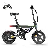 Finbike Elektrofahrräder Klappbar,14 Zoll Elektrofahrrad 12Ah Akku,250W Kompakt E-Bike mit 3H Schnellladung,3 Fahrmodi,3 Geschwindigkeitsmodi,Reichweite MAX 45km,Falt-Pedelec für Erwachsene/Teens