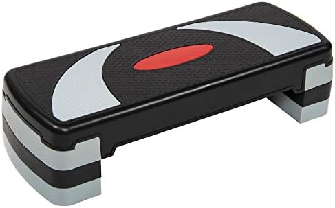 BalanceFrom Adjustable Workout Aerobic Stepper Step Platform Trainer, Gray