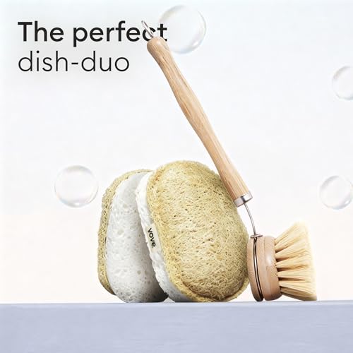 Vove Cleaning Duo, Bamboo Dish Brush Set and Natural Dish Sponges by Vove - Used condition - Image 9