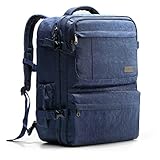 KNOWVAN Underseat Carry on Backpack for Men & Women, 44Lwaterproof Large Backpack with 17 inch Laptop Compartment (Blue/past)