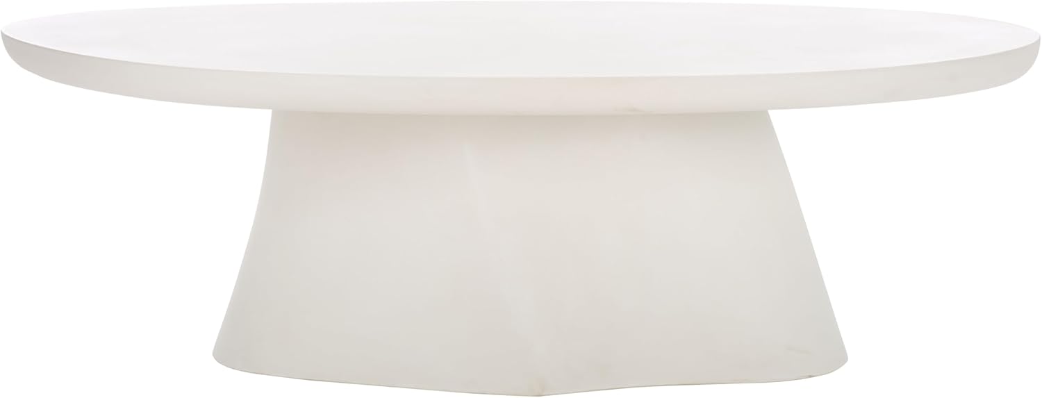 SAFAVIEH Couture Collection - Jabrielle Ivory Concrete Coffee Table, Modern Indoor/Outdoor Accent Table (SFV2601A)