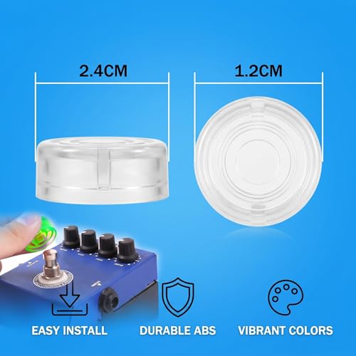 QEXUJOW Pièces détachées pour guitares électriques,Lot de 10 protections multicolores pour effets de guitare, boutons de pédale et interrupteurs, accessoires pour pédales d'instruments – vue 5