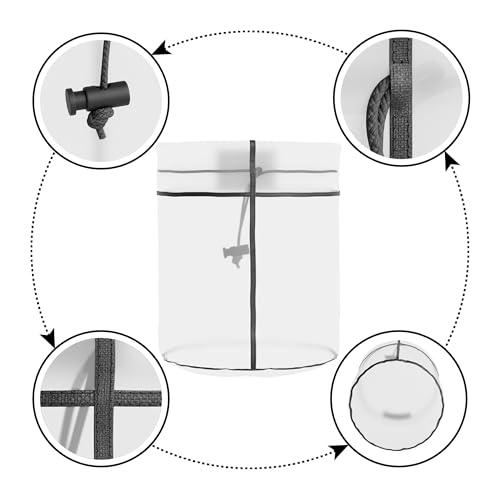 All Mesh Bubble Bags 5er Set – 20L / 5 Gallonen Ice-O-Lator Extraktionsbeutel für Kräuter mit Presssieb & Tragetasche