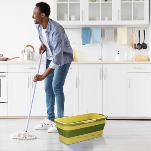 Seau à eau pliable en silicone pour le nettoyage et camping - 8