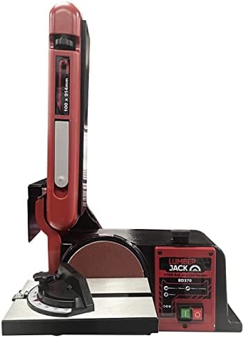 Lumberjack BD370 Benchtop Belt & Disc Sander 4" x 36" with Cast Iron Base