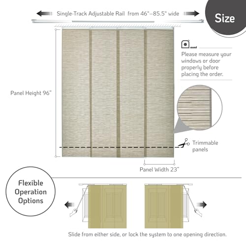 PieceNat Sliding Panel Blinds for Sliding Glass Door, Sand Gold by PieceNat - Used condition - Image 4