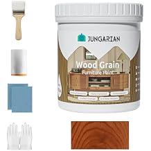 Wood Grain Furniture Paint 10.5oz with Tools - One-step No Need Prime No Need Varnish - Water-based & Low Odor - Outdoor & Indoor Wood Paint for Furniture and More - Golden Mahogany