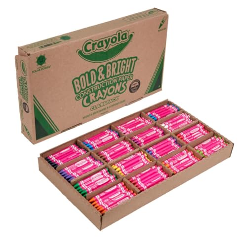Crayola Construction Paper Crayons Classpack, Bulk Assorted School Supplies, 16 Colors, 400/Set (Packaging May Vary) by Crayola - Image 2