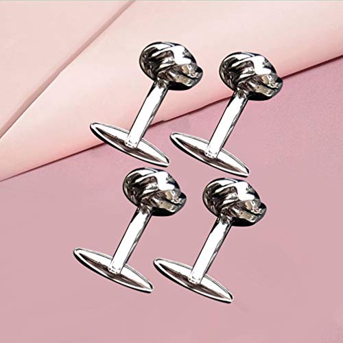 Abotoaduras masculinas ExCEART com 4 peças de abotoaduras de rosas com botões para camisa de smoking