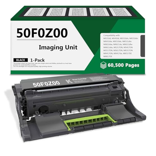 50F0Z00 Imaging Unit Toner(1-Pack, Black) - Lvan Compatible 500Z 50F0Z00 Drum Unit Replacement for Lexmark MS310d MS310dn MX310dn MS410dn MS415dn MX410de MX417de Printer