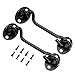 2PCS 4" Heavy Duty Door Latch Lock (Hook & Eye) for Gates, Sliding Doors, Barn, Windows, Bedroom | Stainless Steel Security Latches for Shed, Fence, Outdoor, Indoor Use -AsonTao (Door Lock - 2Pcs)